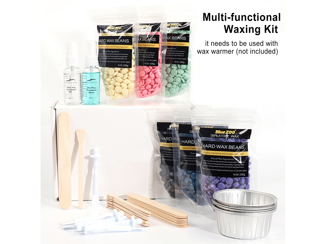 2026 kit de Cera Multifuncional para Depilação Facial e Corporal Home Use com Spray Pré e Pós Cera