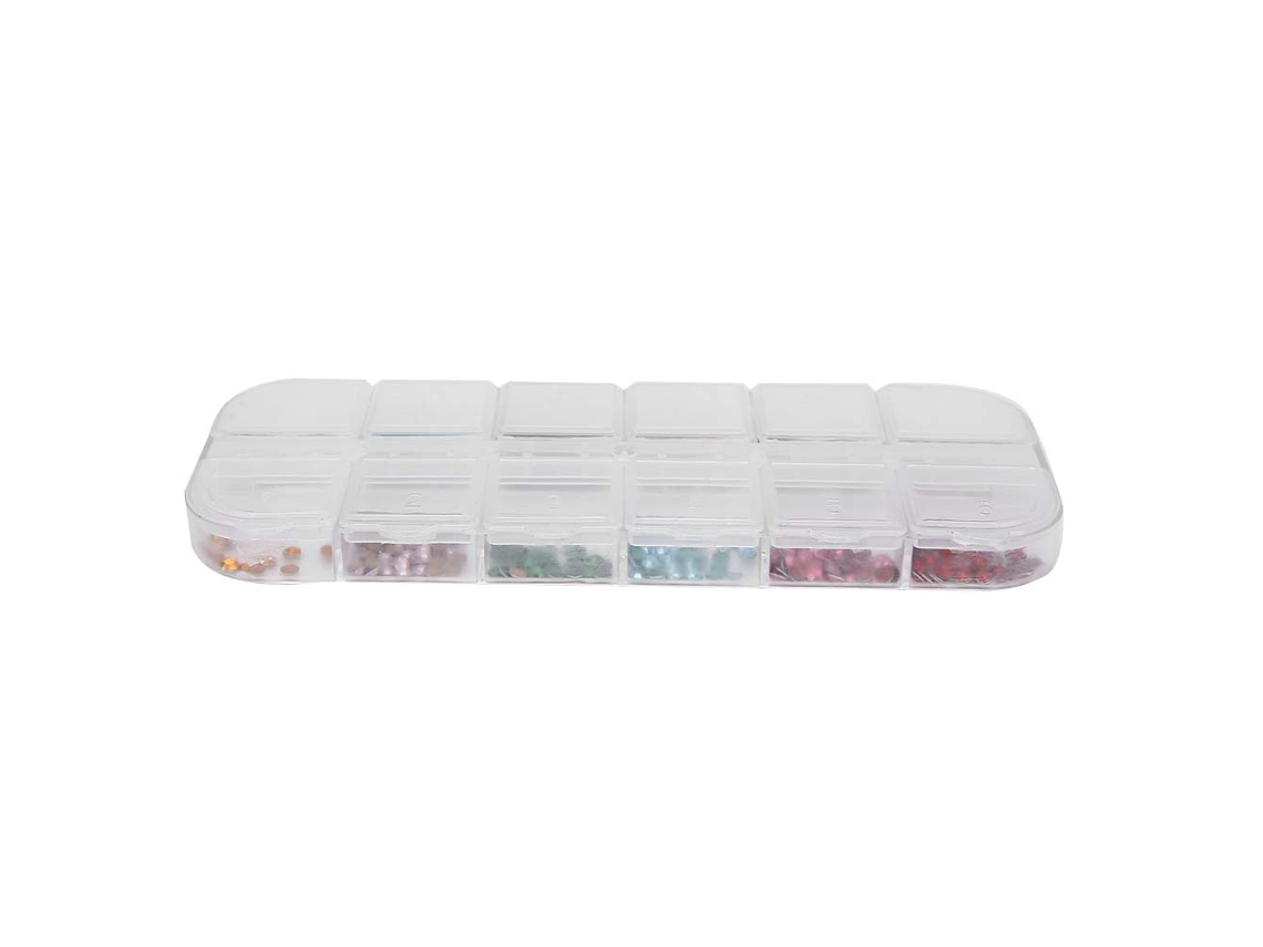 Decoraciones De Uñas Com Pedras Strass 12 Cores Para Manicure E Salões De Beleza