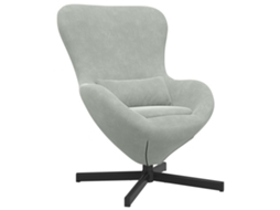Conjunto 1 Cadeira Ovo Vidaxl Cinzento-claro Veludo (63 X 73 X 90 Cm)