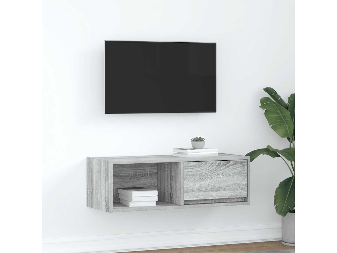 Vidaxl Móvel de Tv 80x31x25,5 Cm Derivados de Madeira Sonoma Cinzento