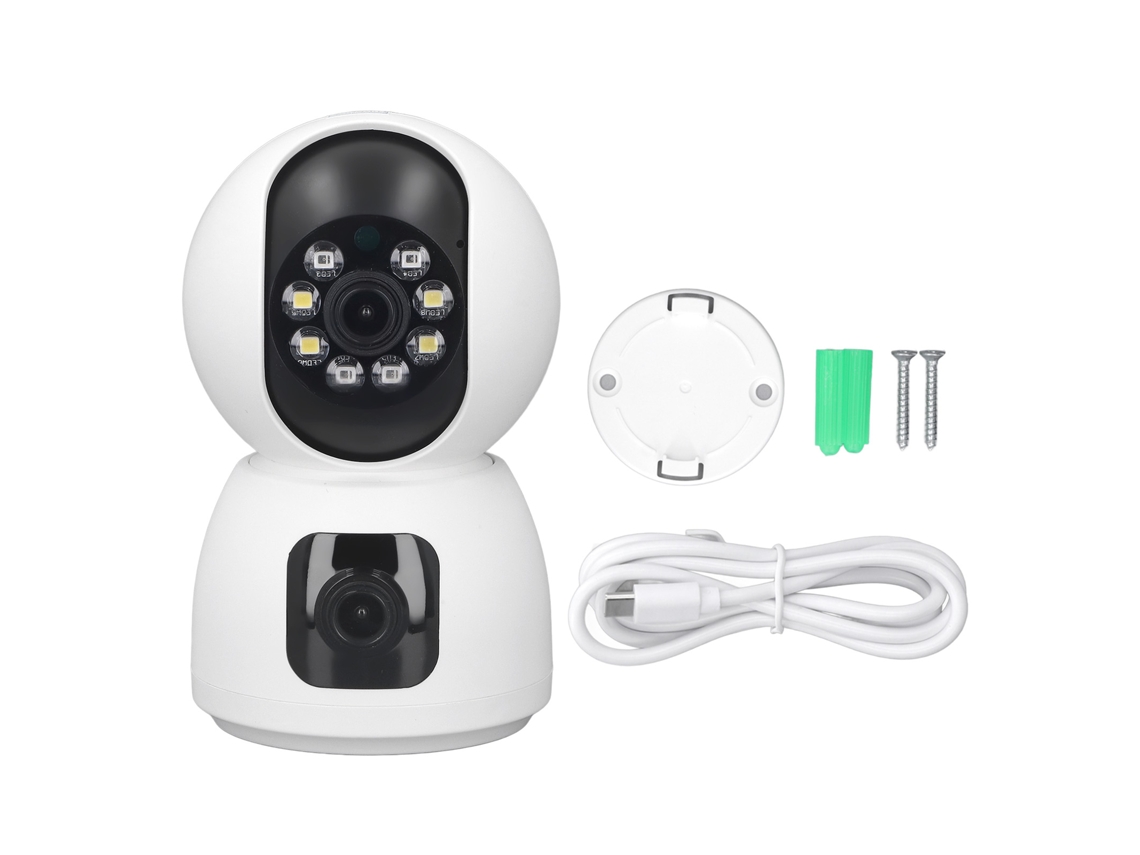 Câmera de Segurança Hd 1080p Wifi 360 Graus Visão Noturna Comunicação Bidirecional Sem Fio | S/MARCA
