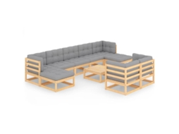 Garden Lounge Set, Garden Lounge Sets Vidaxl Cinzeto Madeira De Pinho (n/a)