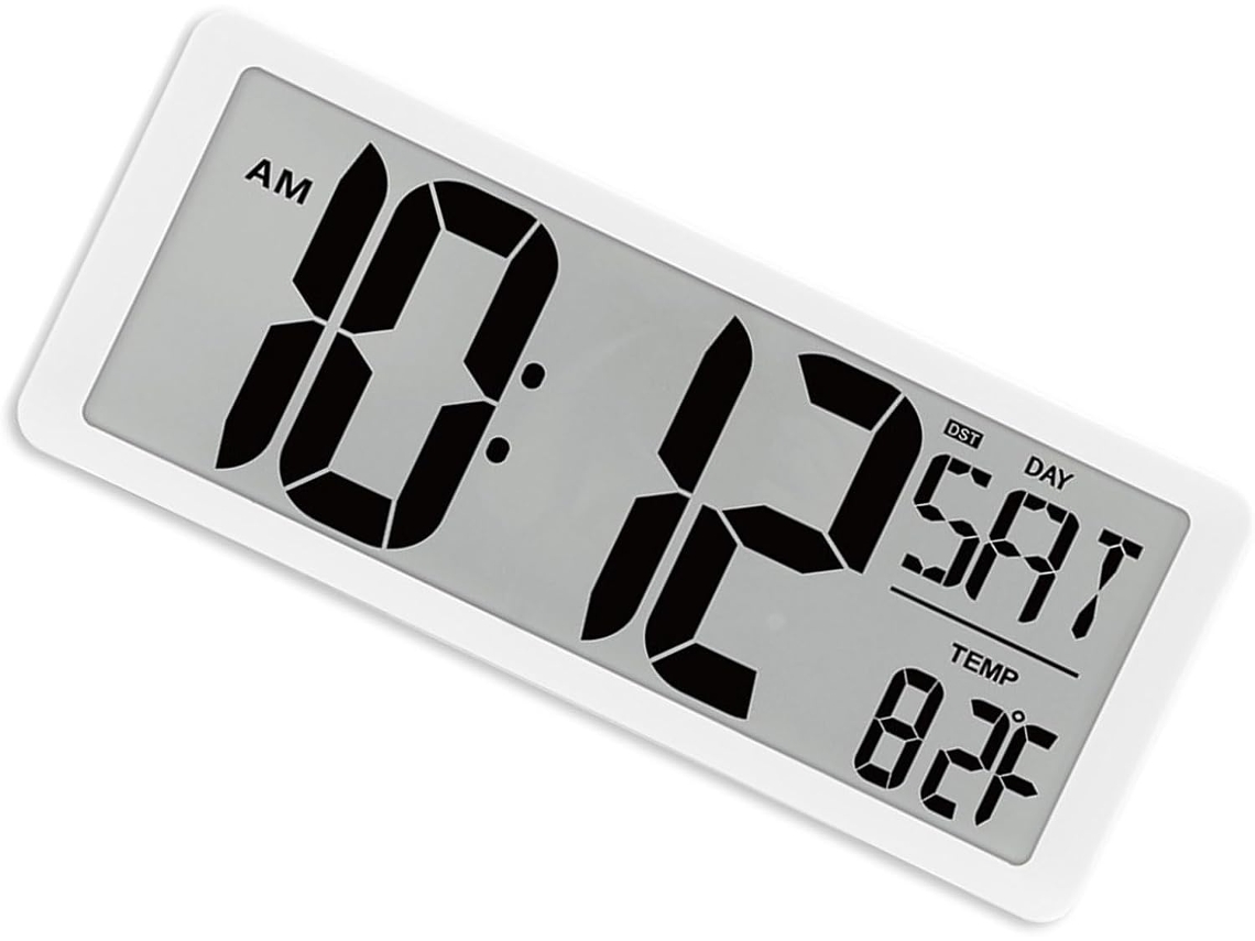 Relógio De Parede Digital Grande Com Função De Temperatura E Data, Funcionamento Silencioso