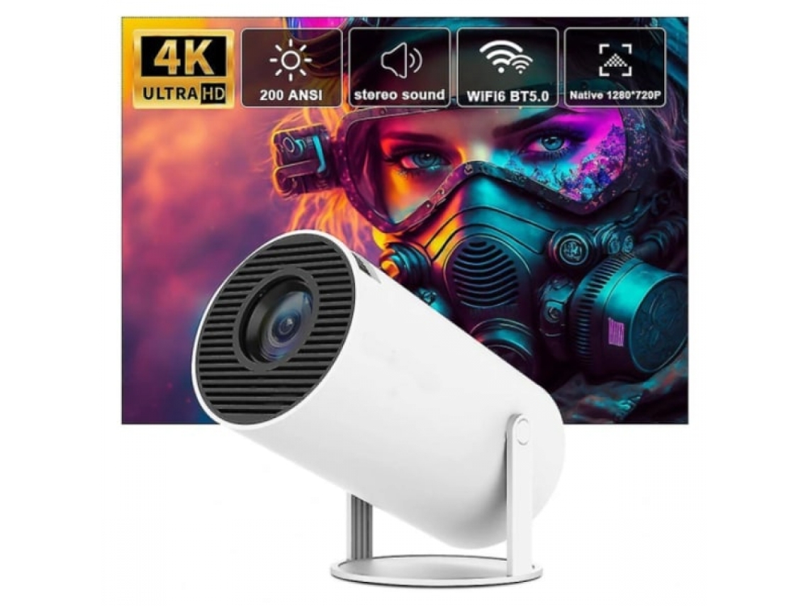 Projetor 4k Android 11 Dual Wifi6 Bt5.0 1080p Brilvibera