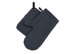 Conjunto De Luvas E Pdor De Panela Cinza Antracite 20x20 Cm*