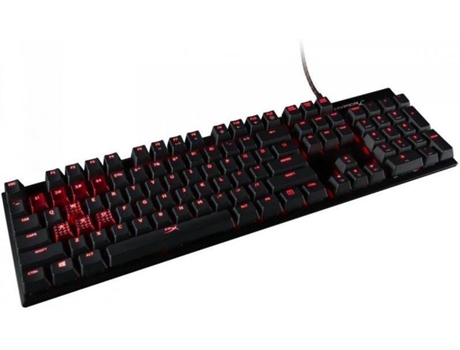 Teclado Gaming HYPERX by Kingston Alloy FPS em Preto — Com fio USB | Mecânico | Teclas WASD | Switch Cherry MX Red | Iluminado