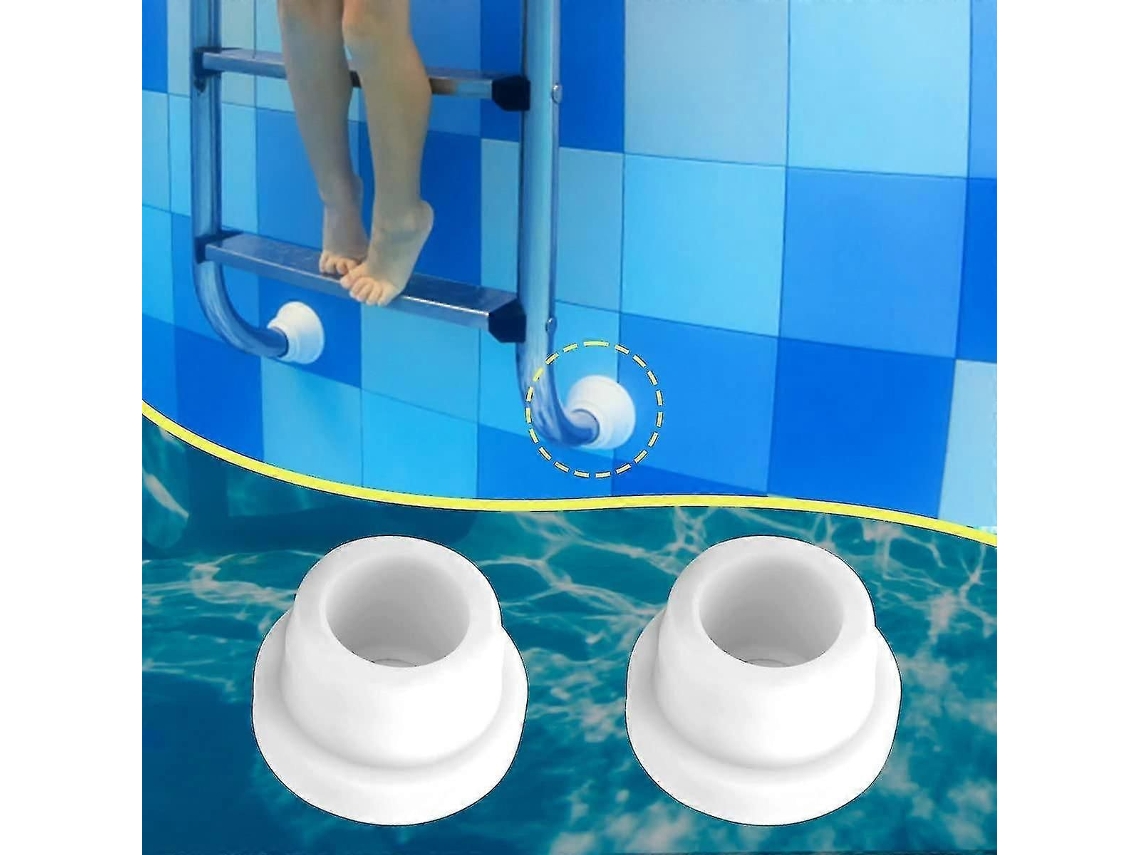 Par De Protetores De Borracha Para Escadas De Piscina, Para Tubos De 1,90 Polegadas