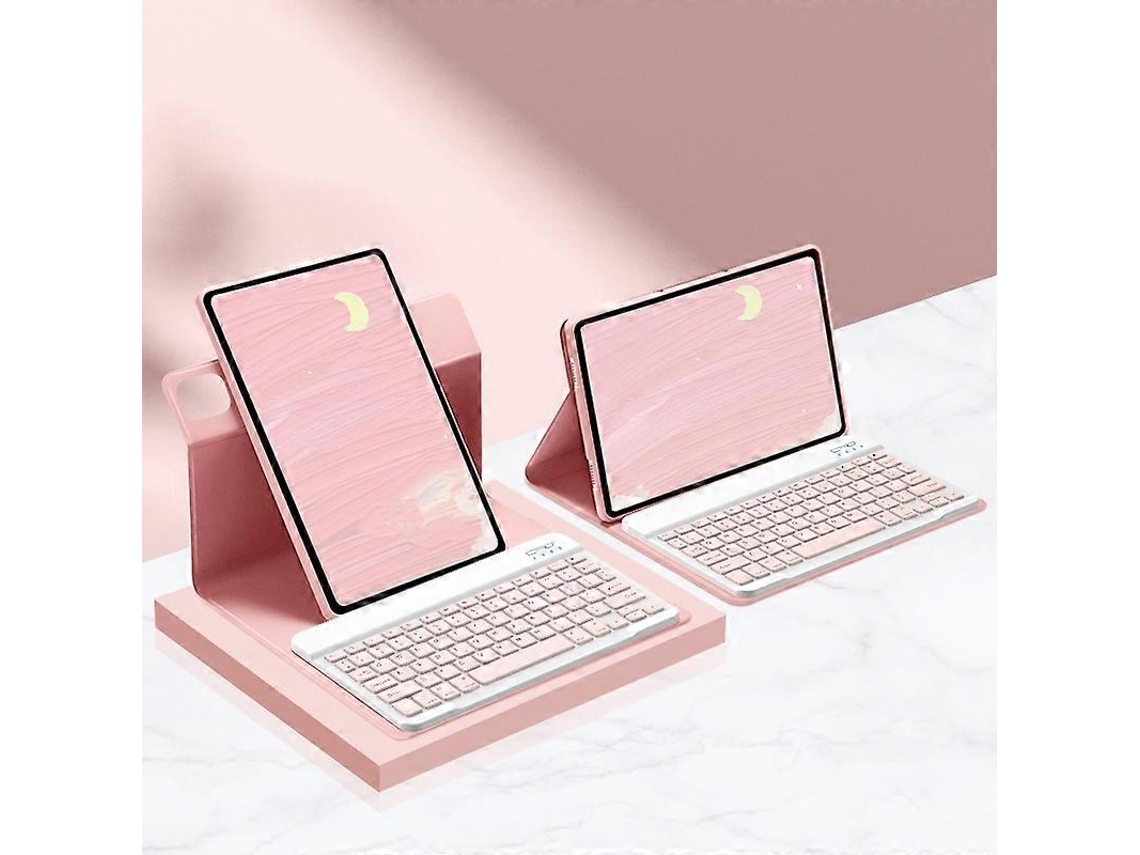 Capa De Couro Com Teclado Destacável Para Tablet Xiaomi Redmi Pad Se De 11 Polegadas.