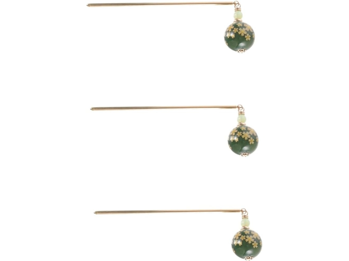 Conjunto De 3 Peças De Acessórios De Cabelo Tradicionais Chineses Em Ouro, Estilo Vintage Elegante, Para Coques E Penteados.