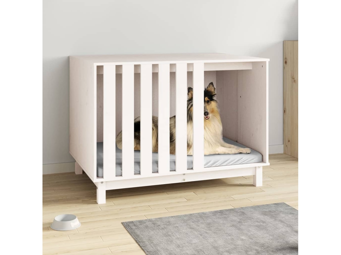 Vidaxl Casota 100x70x72 Cm Madeira De Pinho Maciça Branco