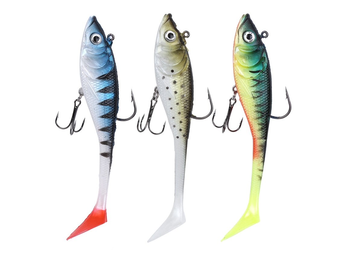 Isca Artificial Soft Coating Lure Para Pesca No Mar Com Anzol Em Cauda E Abdome 110g