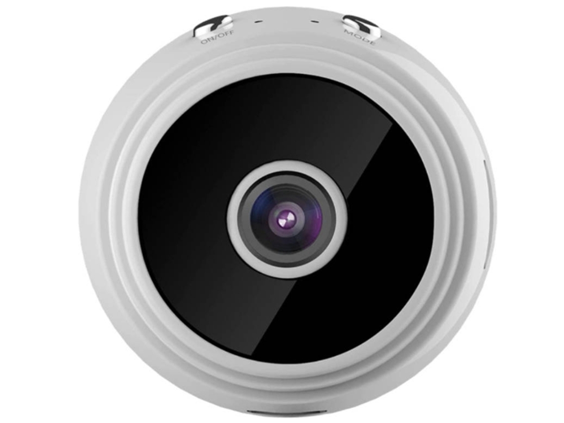 Mini Câmera Espiã Hd 1080p Wifi Sem Fio com Detecção de Movimento por Visão Noturnabranco USHION