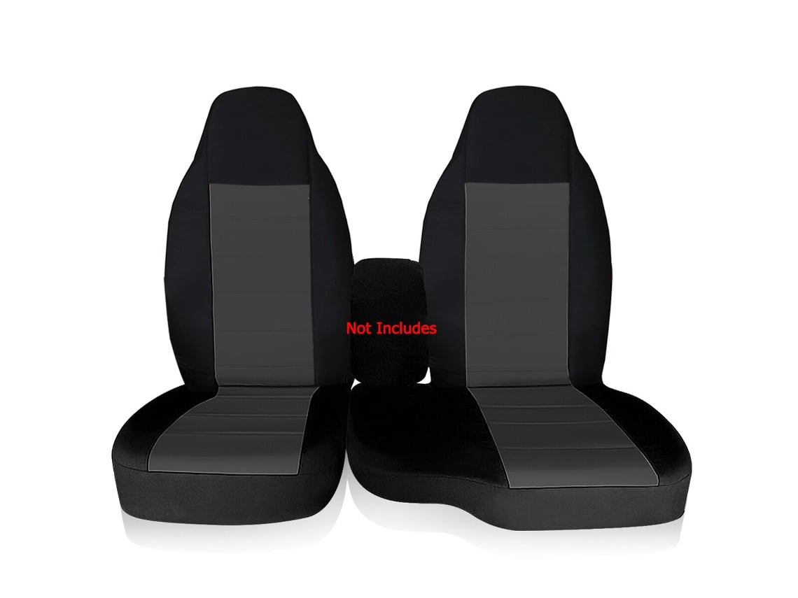 Capas Para Assento Dianteiro De Carro Cinza-2 Peças Centrais Para Ford Ranger 60/40 Encosto Alto 2004-2012