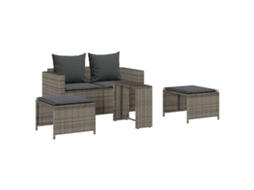 Maison Exclusive - 5 Pcs Conjunto Sofás De Jardim C/ Almofadões Empilhável Vime Pe