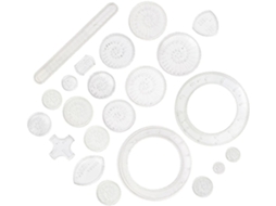 Kit De Desenho Educativo, Régua Curva, Engrenagens De Encaixe, 22 Peças De Plástico Para Design Gráfico E Pintura