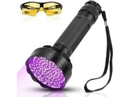 Lanterna Uv Com 100 Leds, Detector De Urina, Lanterna Negra Ultravioleta De 395nm Para Mascotas, Moedas E Documentos