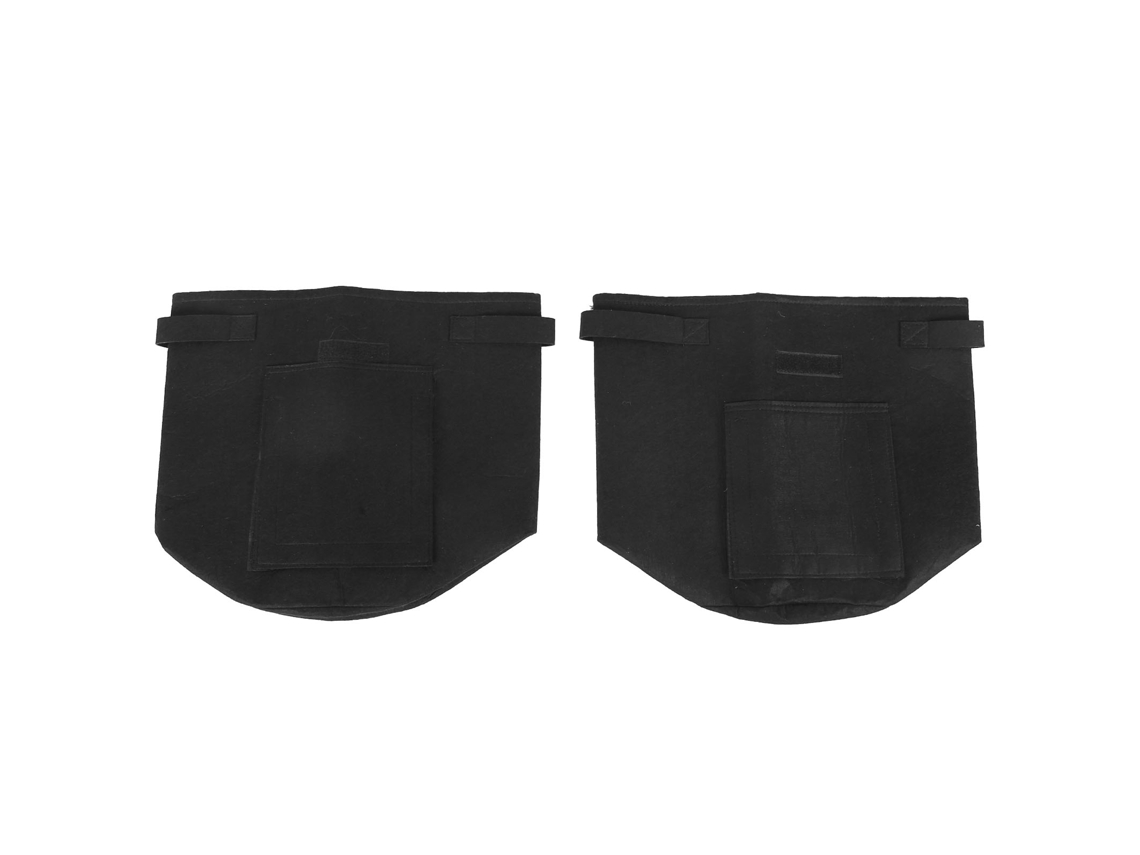 2pcs Sacolas de Crescimento de Plantas 7 Galões em Feltro com Janela Velcro