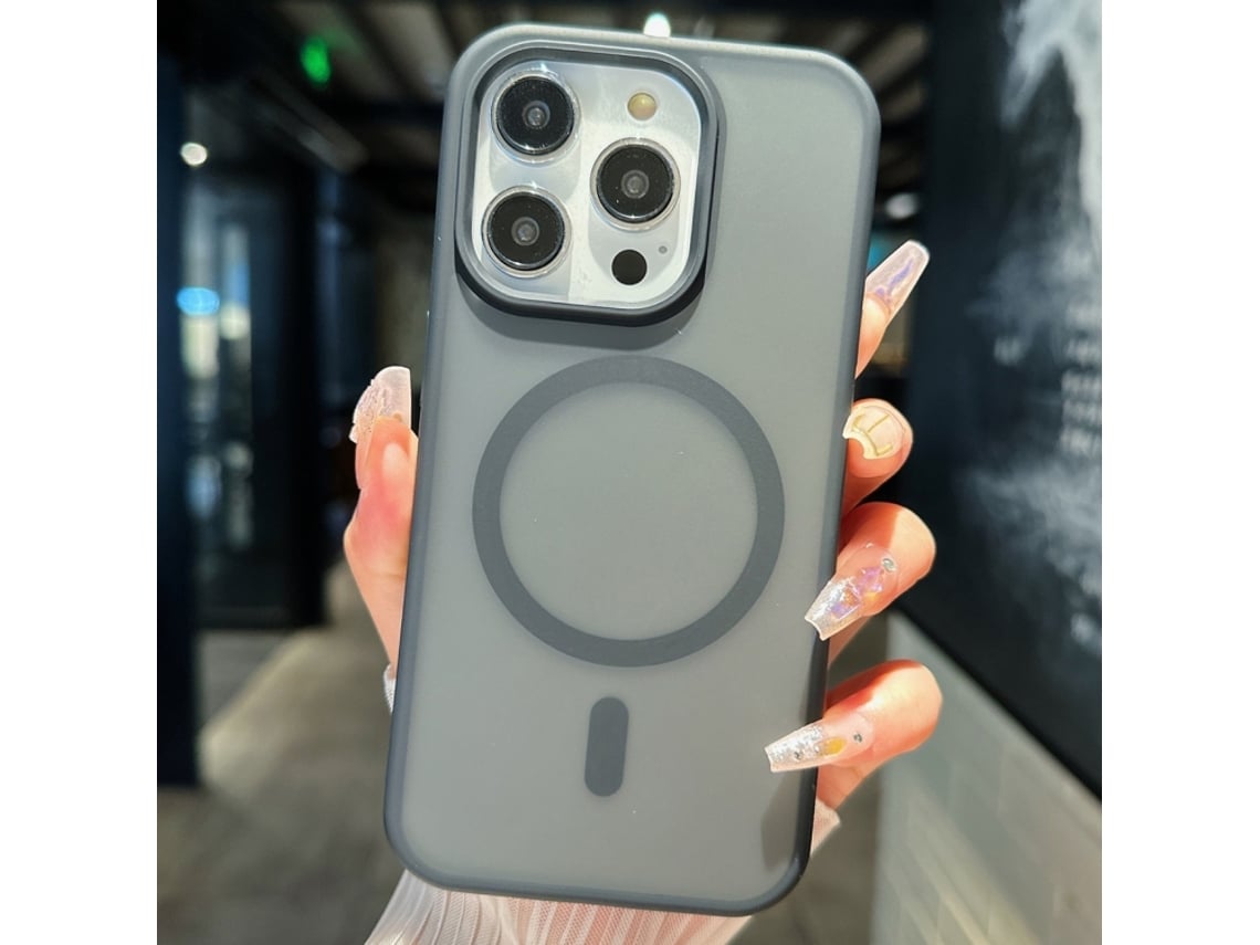 Capa Transparente Híbrida Para Iphone 13 Pro Max - Tpu E Pc Com Magsafe - Preta