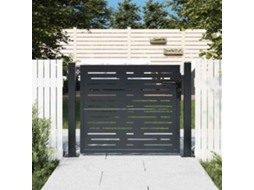 Vidaxl Portão De Jardim Antracite 100x75 Cm Aço Design Quadrado