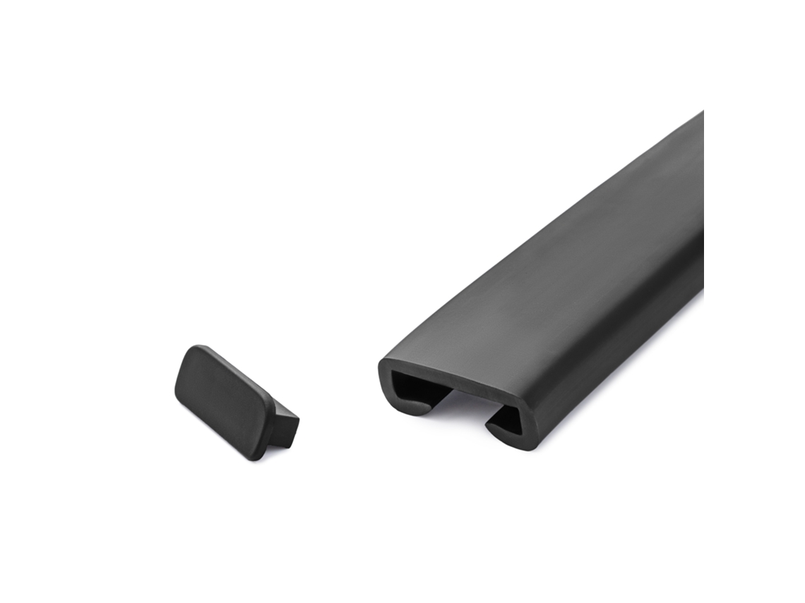 Quest Tampa De Extremidade Para Corrimão Pvc 40x8 Mm, Preto
