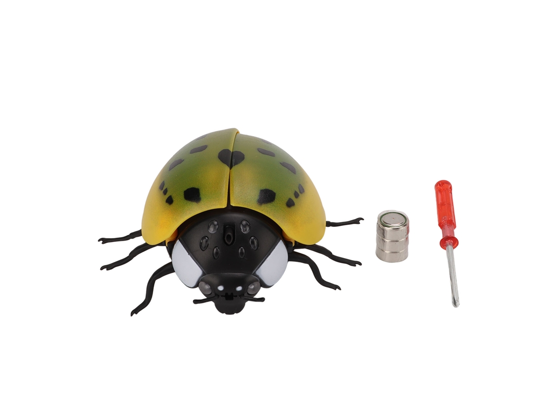 Brinquedo De Inseto Com Sensor Indução Inteligente Vaga Automática Bateria Powered Joaninha Amarela Com Luz Modelo Animal Infantil