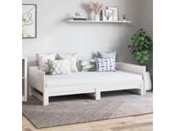 Vidaxl Cama Dia Rebatível Branco 180 X 200 Cm