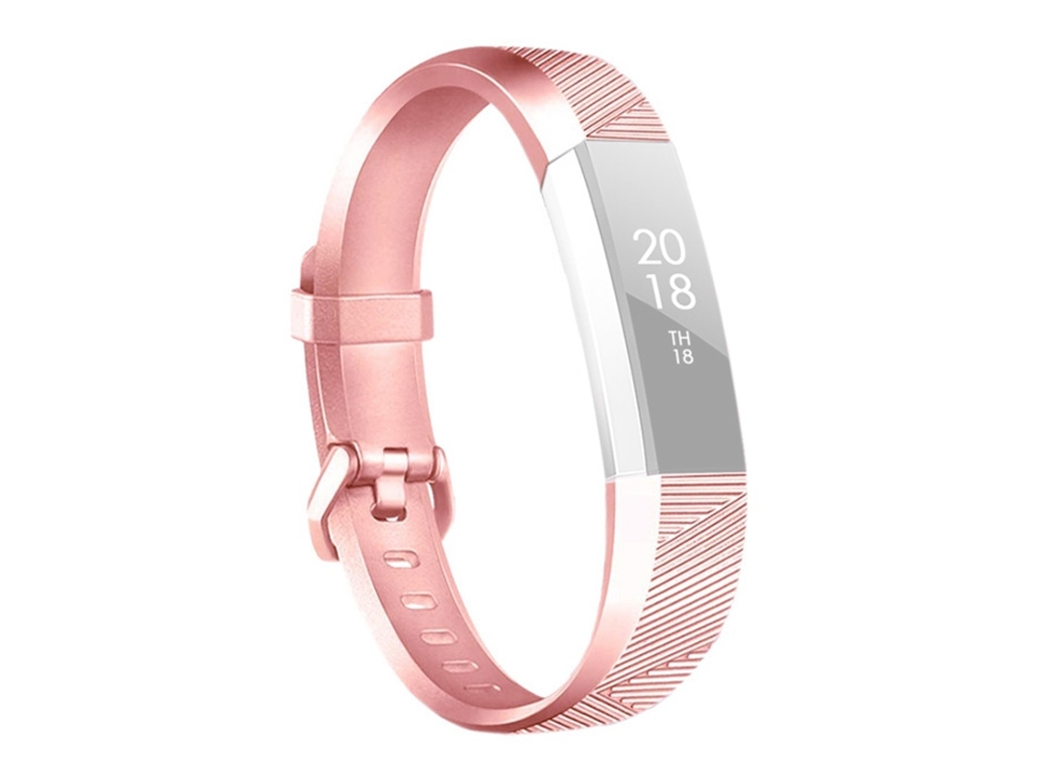 Bracelete de Smartwatch para Fitbit Alta / Alta HR Metal-cor com fivela de cinto (ouro rosa)