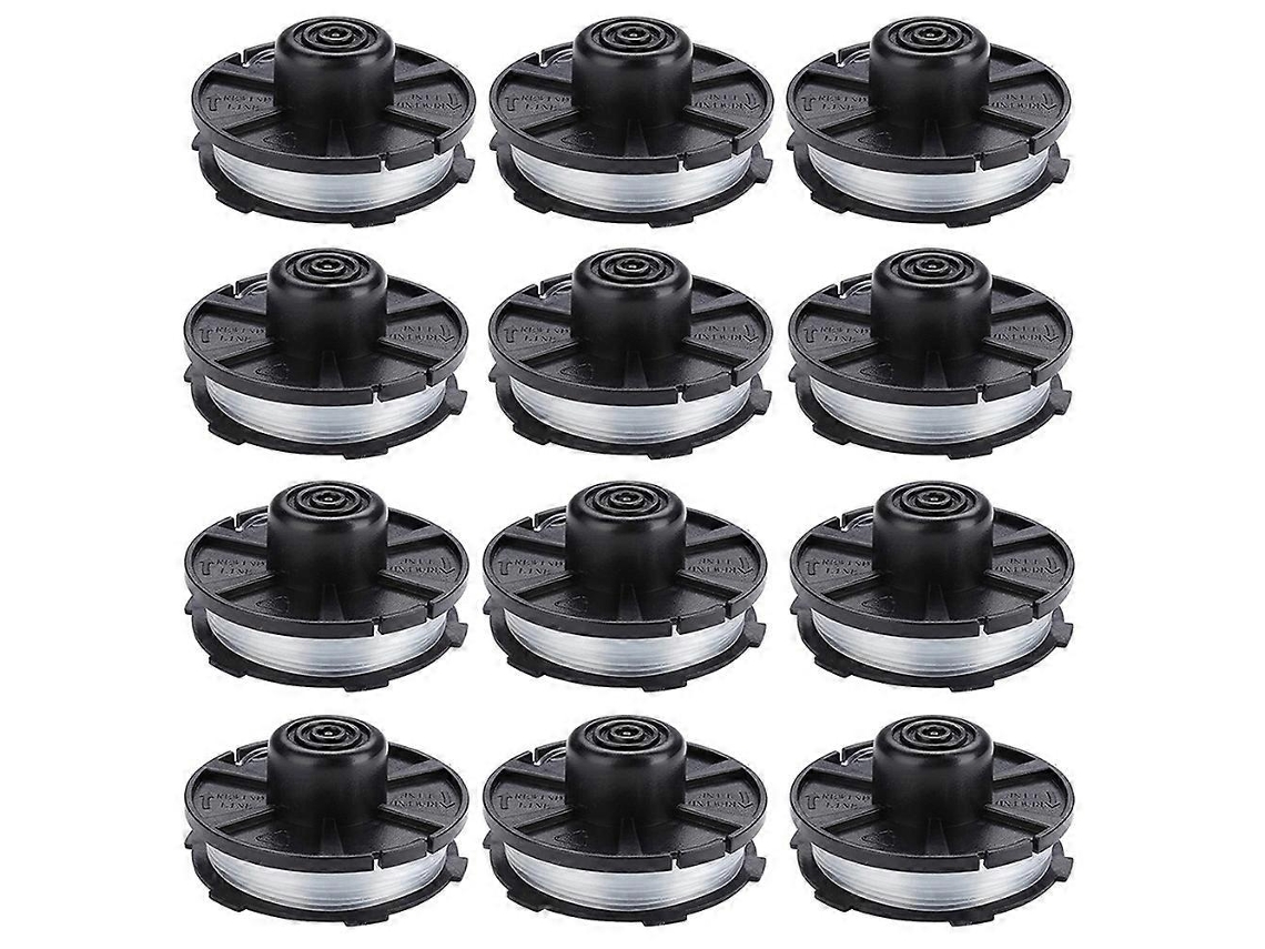 Conjunto De 12 Bobinas De Fio De Reposição Para Cortador De Grama Makita Akkusense, Modelos 196146-9 E 195858-1.