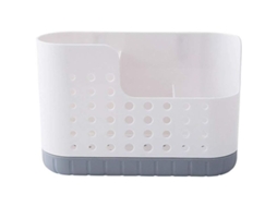 Porta Cubiertos De Cocina, Abs, Gris, 20.5 X 8.2 Cm, Organizador Pared, Bandeja De Goteo, Resistente Al Agua