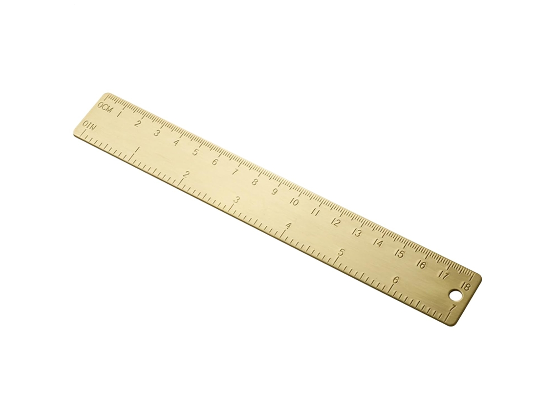 Régua Reta Multifuncional De Precisão Vintage De 18 Cm | Pequena Régua De Precisão