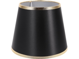 Abajur de Mesa E27 Cm em Tecido Preto e Dourado SFUSHOS
