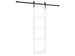 Conjunto 1 Porta Deslizante Vidaxl Branco Madeira De Pinho Maciça (61 X 198,5 Cm)