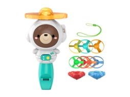 Mali brinquedo de Libélula de Bambu com Apito para Crianças Plástico Brilhante Outdoor Multifuncional Marrom