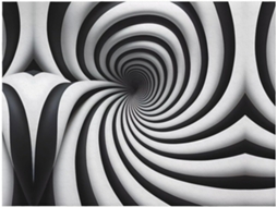 Manta de Flanela Ultramacia Phayah com Estampa Espiral Ilusão Ótica Ideal para Sofá Cama Sala Estar Escritório