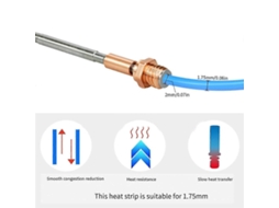 Kit Hotend GOKOCO para Impressora 3d com Haste de Aquecimento e Bico de Latão