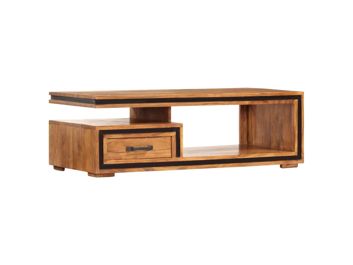 Vidaxl Mesa De Centro 100x45x33 Cm Madeira De Acácia Maciça