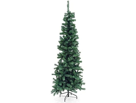 Árvore de Natal Fina 640 Galhos H.210 Cm Sestriere GALILEO CASA Verde Pvc Fácil Montagem