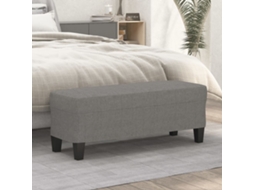 Banco Interior | Banco 100x35x41 Cm Tecido Cinza-escuro