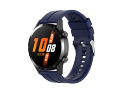 Bracelete de Smartwatch para Huawei Watch Buds / Watch 3 Pro Nova com fivela de prata de silicone de 20 mm (azul meia-noite)