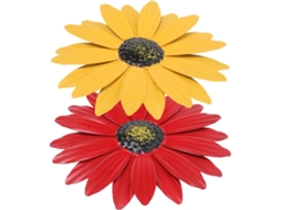 Decoração Parede Ferro Jardim 2 Peças Margaridas Prática Decorativa Varanda Externo Estilo Simples Criativo GOKOCO