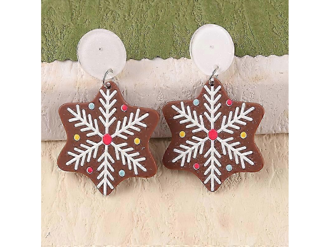 Brincos De Acrílico De Árvore E Floco De Neve De Natal, Estilo Coreano