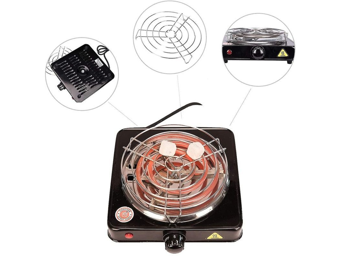 Encendedor Elétrico Para Churrasco E Chicha 1000w 220-240v Ferro Fundido Preto 21x21x4cm