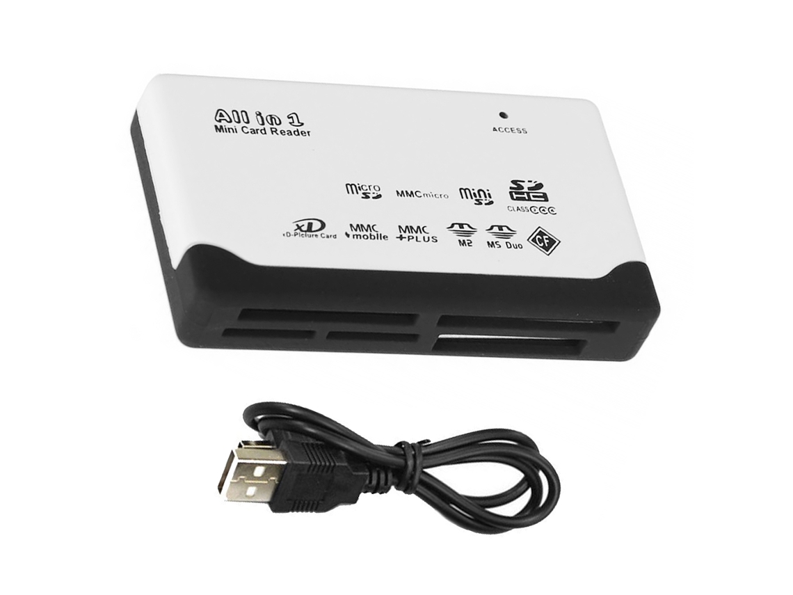 Leitor De Cartão Tudo Em Um Usb 2.0 Sd Card Reader Adaptador Suporte Tf Cf Sd Mini Sd Sdhc Mmc Ms Xd Aquaforge