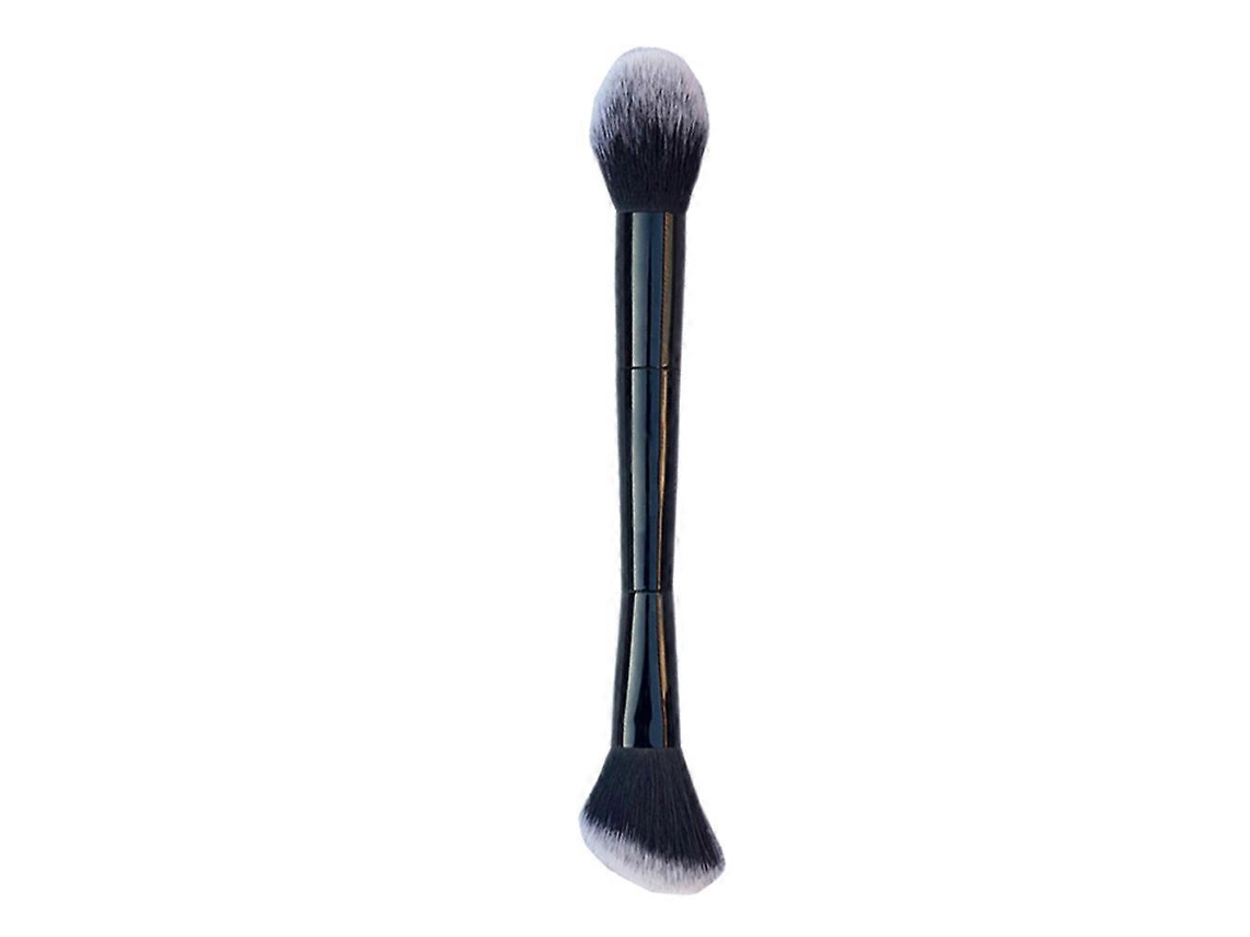 Pincel De Maquiagem Com Ponta Dupla Misturado Com Pó Líquido, Pincel Para Blush, Feito De Pelo Fibroso. Everley891