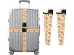 Conjunto De 2 Alças Bagagem Com Estampa Pizza, Perfeitas Para Malas De Viagem Acessórios Bagagem, Conectores E Alças