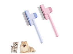 Pente Auto limpeza para Remoção de Pulgas e Escova para Animais de Estimação, com Botão de Liberação, Adequado para Cães Gatos, Limpeza Pro STELASPLEN