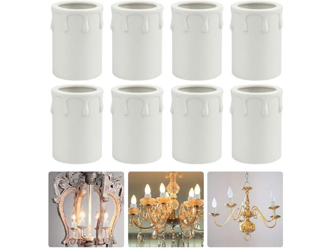 8 Capas Velas Efeito Gotejamento 43x60mm Decoração Natal