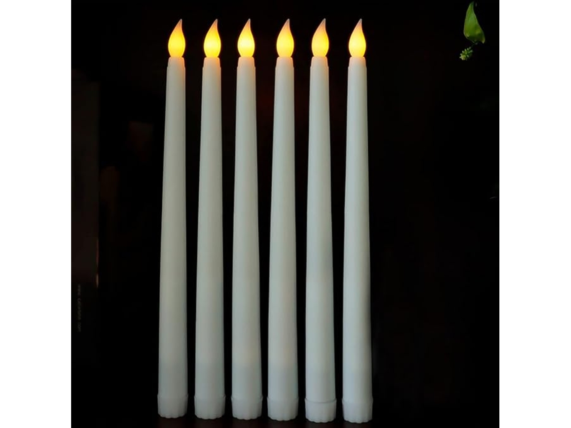 Velas Led Brancas Sem Chamas, Bateria Longa Duração para Decoração de Mesa ZYBLSSBB