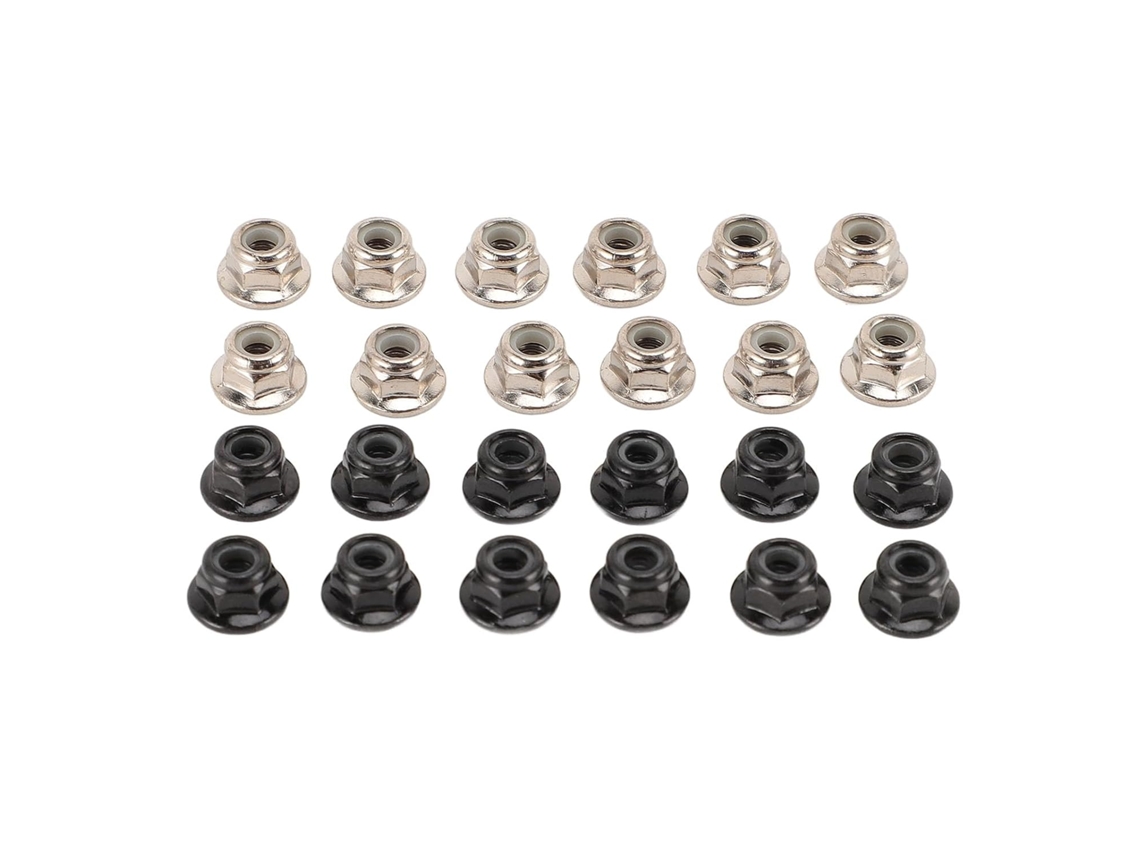 Conjunto De Flange 24 Porcas M4 Profissionais Em Metal Com Sistema Antiafrouxamento Para Acessórios De Carro Rc 1 10
