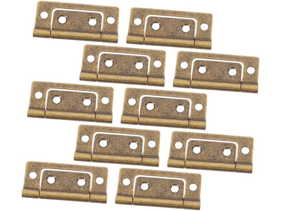 Conjunto De 10 Dobradiças Embutidas Reforçadas Para Portas Armários